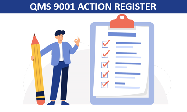QMS 9001 Action Register Excel Template ISO Templates and Documents