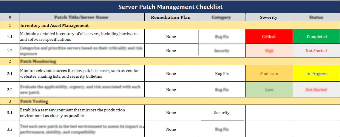 ISO 27001 Server Patch Management Checklist Template – ISO Templates ...