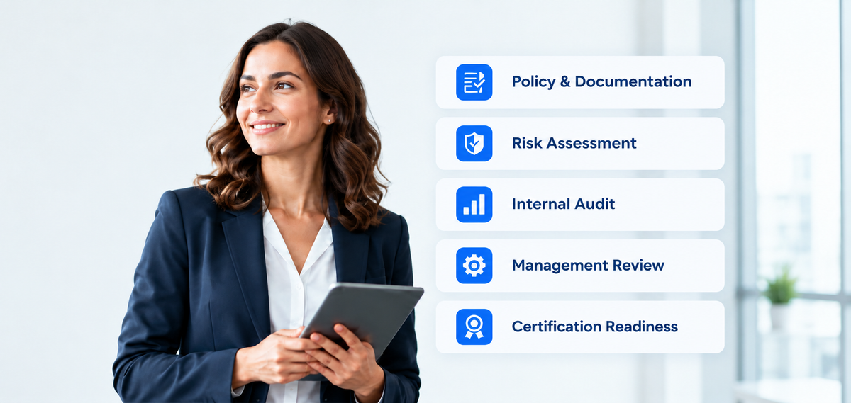 Professional consultant holding a tablet