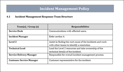 Incident Management Policy 