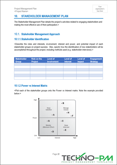 PMP Stakeholder Management Plan