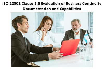ISO 22301 Clause 8.6 Evaluation of Business Continuity Documentation and Capabilities