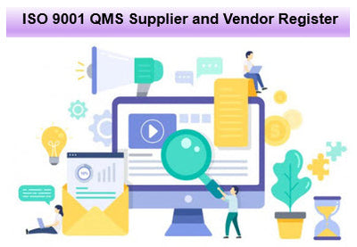 ISO 9001 QMS supplier and vendor register Template