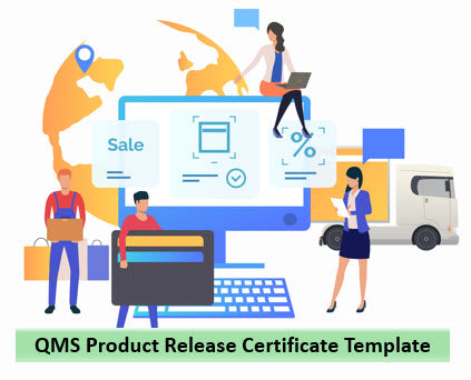 ISO 9001 QMS Product release certificate Template