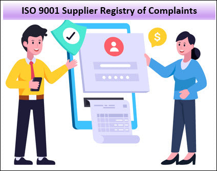 ISO 9001 Supplier Registry of Complaints Template