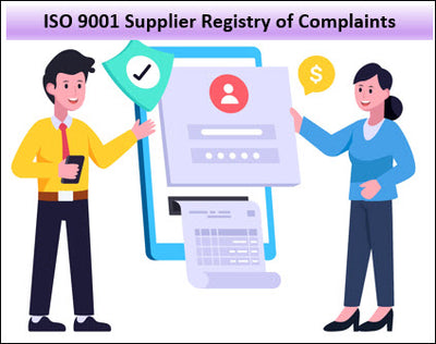 ISO 9001 Supplier Registry of Complaints Template
