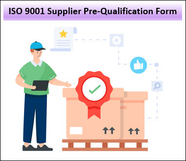 ISO 9001 Supplier Pre-Qualification Form