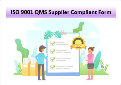 ISO 9001 QMS Supplier Compliant Form