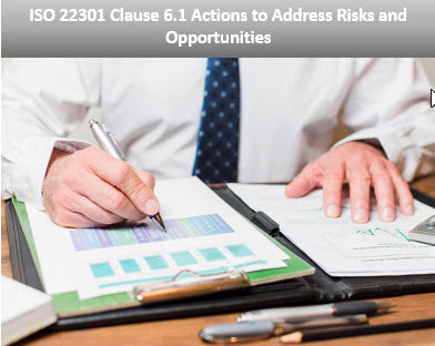 ISO 22301 Clause 6.1 Actions to Address Risks and Opportunities