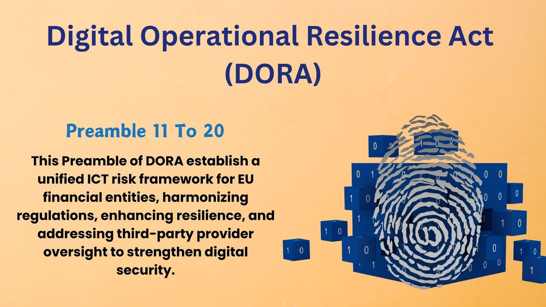 Preamble 11 To 20, Digital Operational Resilience Act (DORA)