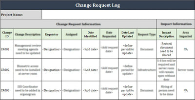 ISO 27001 ISMS – Tagged "ISO 27001 Change Request Log Template"– ISO ...