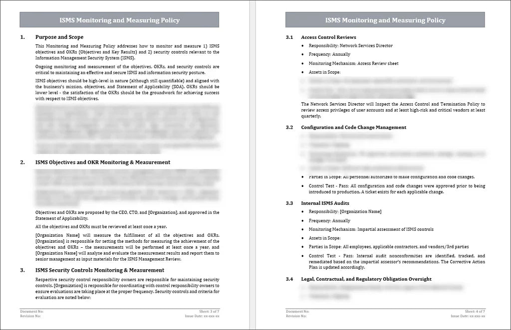 ISO 27001 Monitoring And Measuring Policy Template – ISO Templates and ...