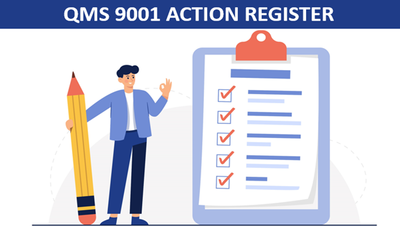 QMS 9001 Action Register Excel Template