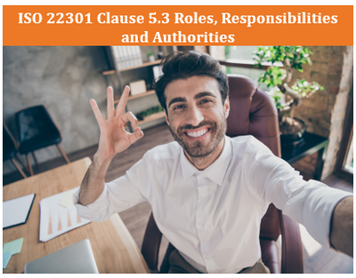 ISO 22301 Clause 5.3 Roles, Responsibilities and Authorities