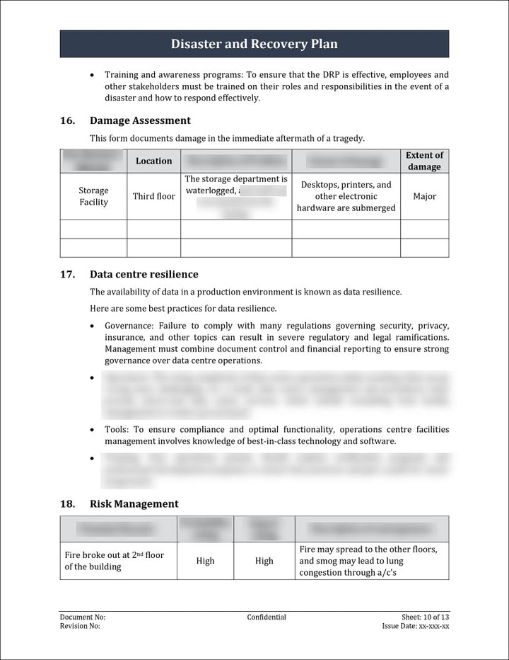 ISO 27001:2022 - Disaster And Recovery Plan Template