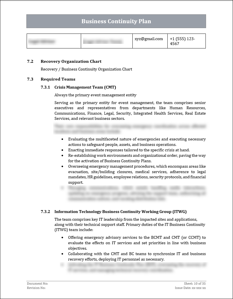 ISO 22301 Documentation Toolkit for Business Continuity