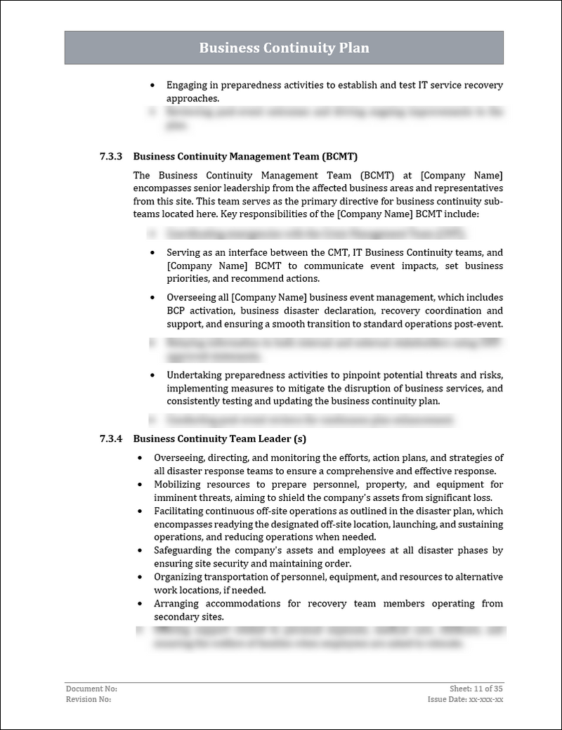 Iso 22301 Example ISO 22301 BCMS Plan Template – ISO Templates and Documents Download