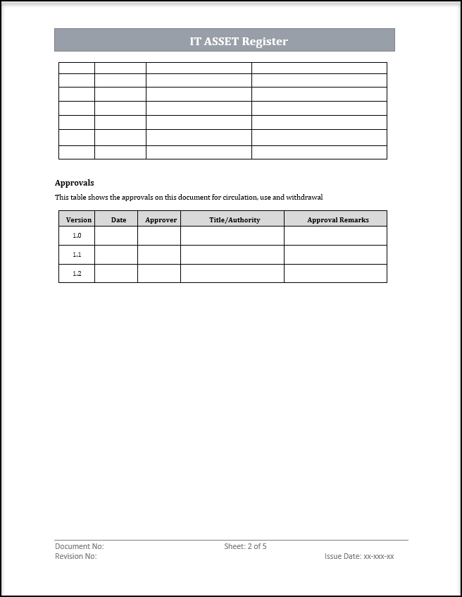 IT asset register