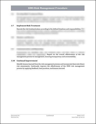 ISO 27001:2022 - ISMS Risk Management Procedure Template
