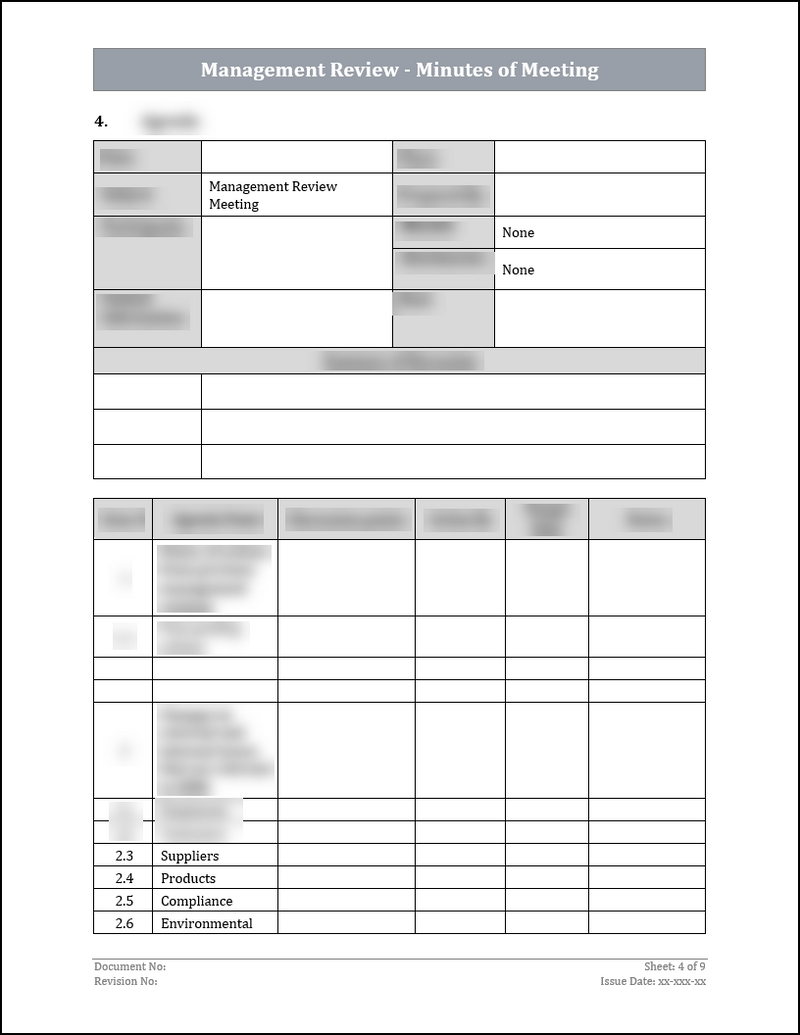 ISO 270012022Management Review Minutes of Meeting Template ISO