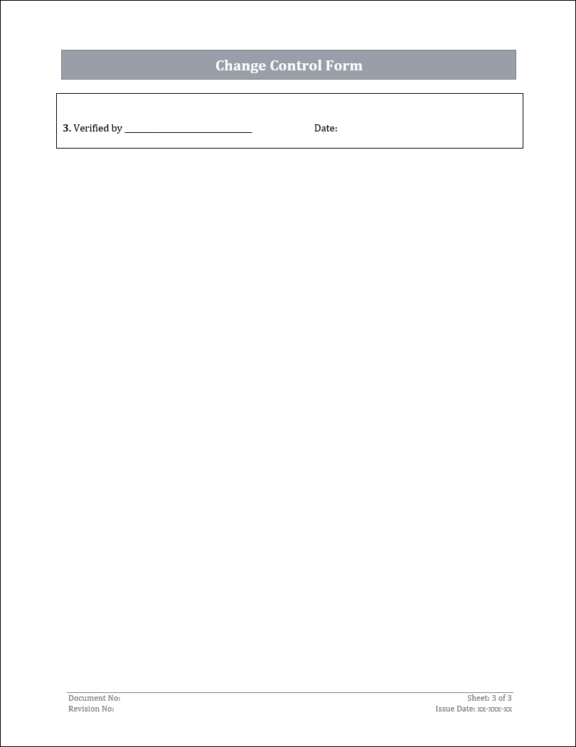 Change Control Form Template Example ISO 27001 - Change Control Form Template – ISO Templates and Documents ...