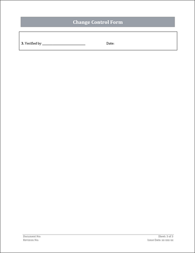 ISO 27001:2022-Change Control Form Template