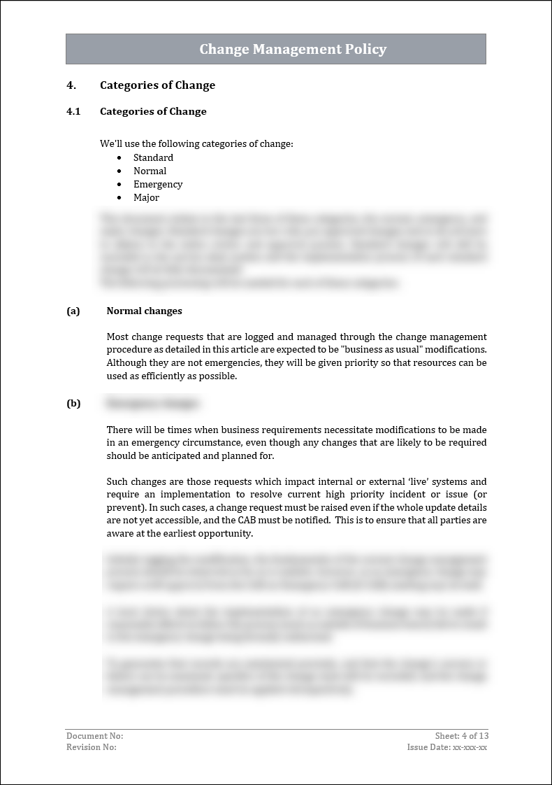 ISO 270012022Change Management Policy Template ISO Templates and