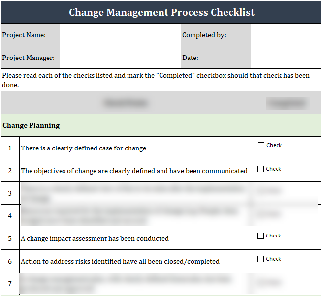 ISO 27001:2022-Change Management Process Checklist Template