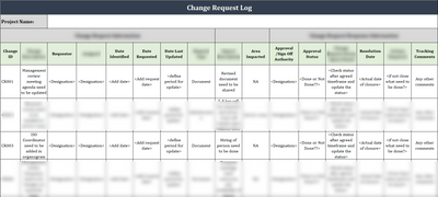 ISO 27001:2022-Change Request Log Template