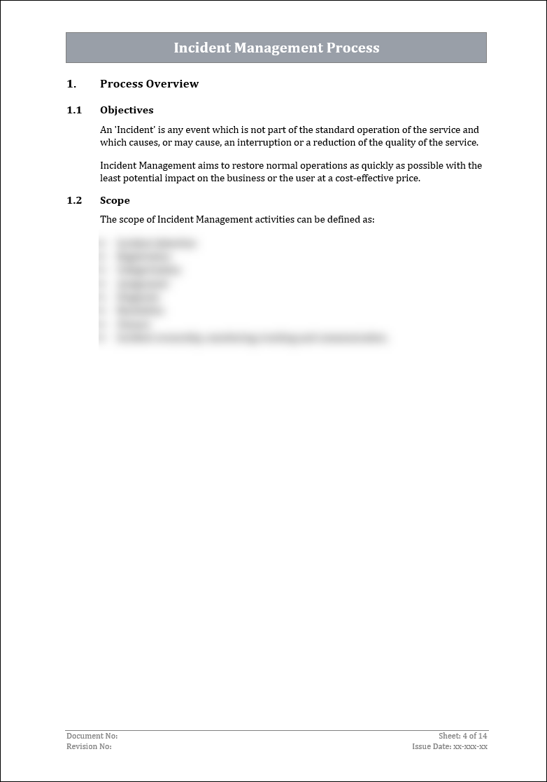 ISO 270012022 Incident Management Procedure Template ISO Templates