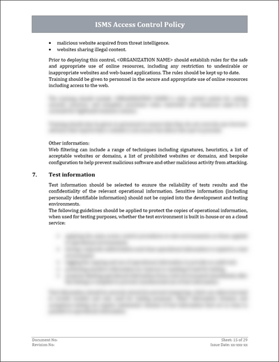 ISO 27001:2022 - ISMS Access Control Policy Template