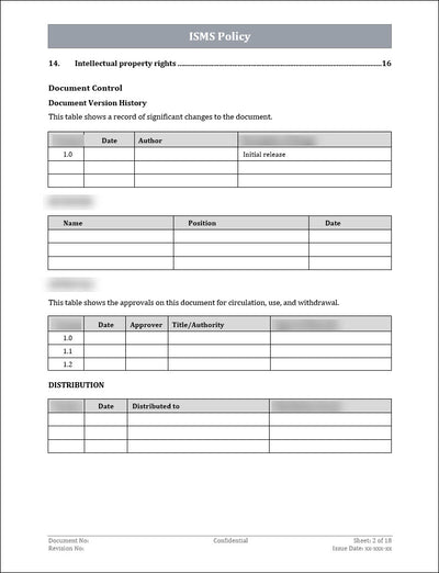 Sample Iso Policy Form ISO 27001 - ISMS Policy Template – ISO Templates and Documents Download