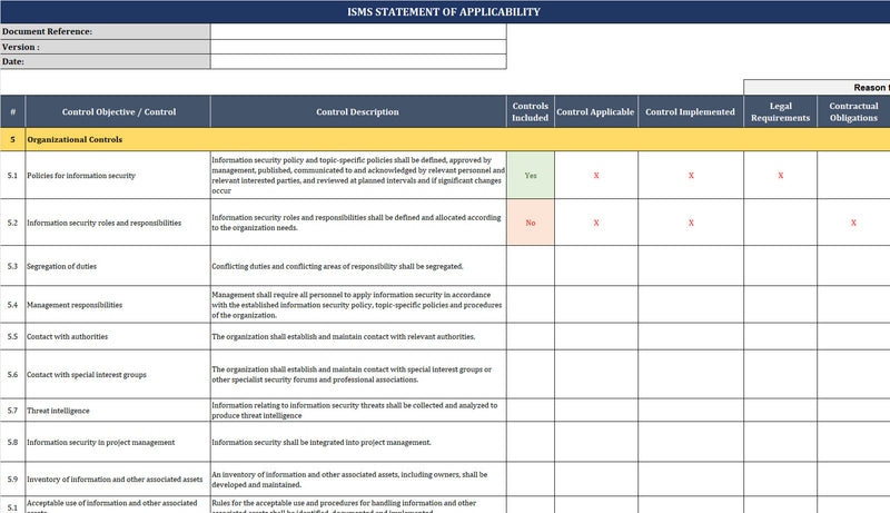 Statement Of Applicability