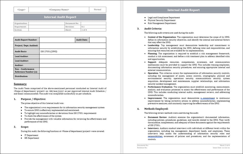Internal Audit Report