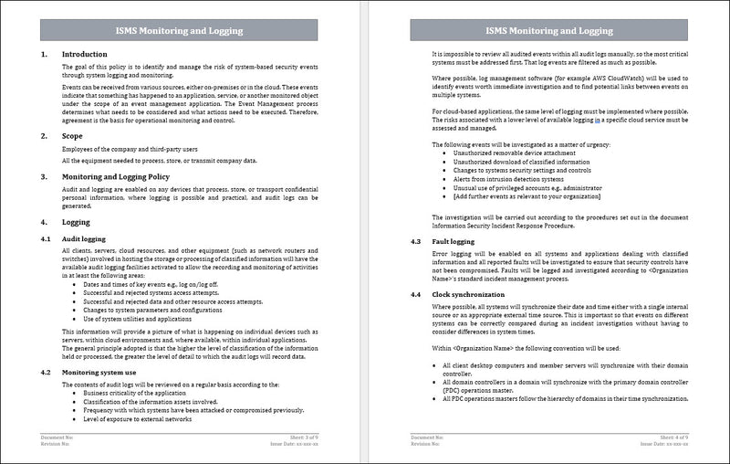 Monitoring And Logging Policy