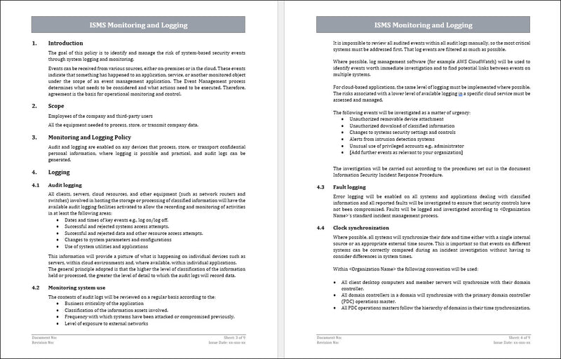 Monitoring And Logging Policy