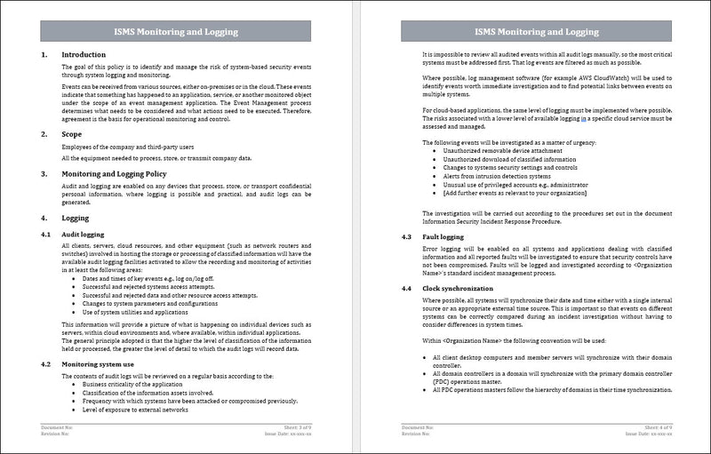 Monitoring And Logging Policy