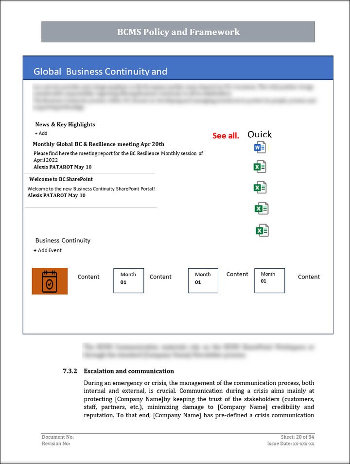 ISO 22301 Documentation Toolkit for Business Continuity