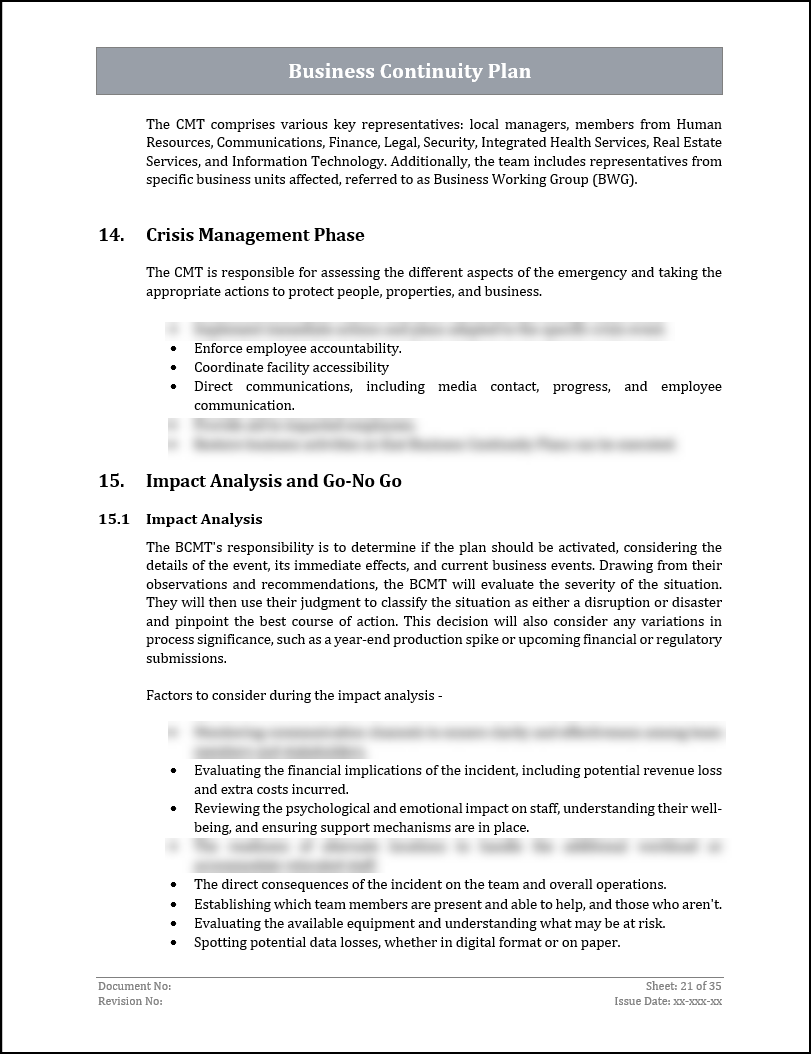 ISO 22301 Documentation Toolkit for Business Continuity