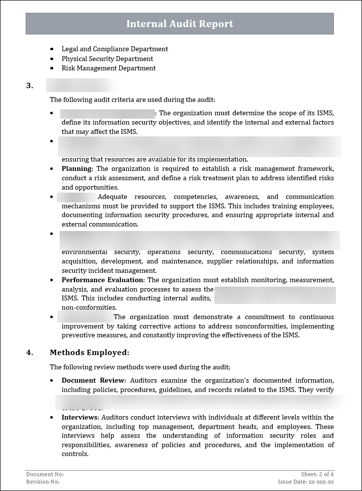 ISO 27001:2022-Internal Audit Report