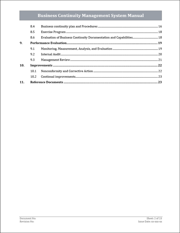 ISO 22301 Documentation Toolkit for Business Continuity