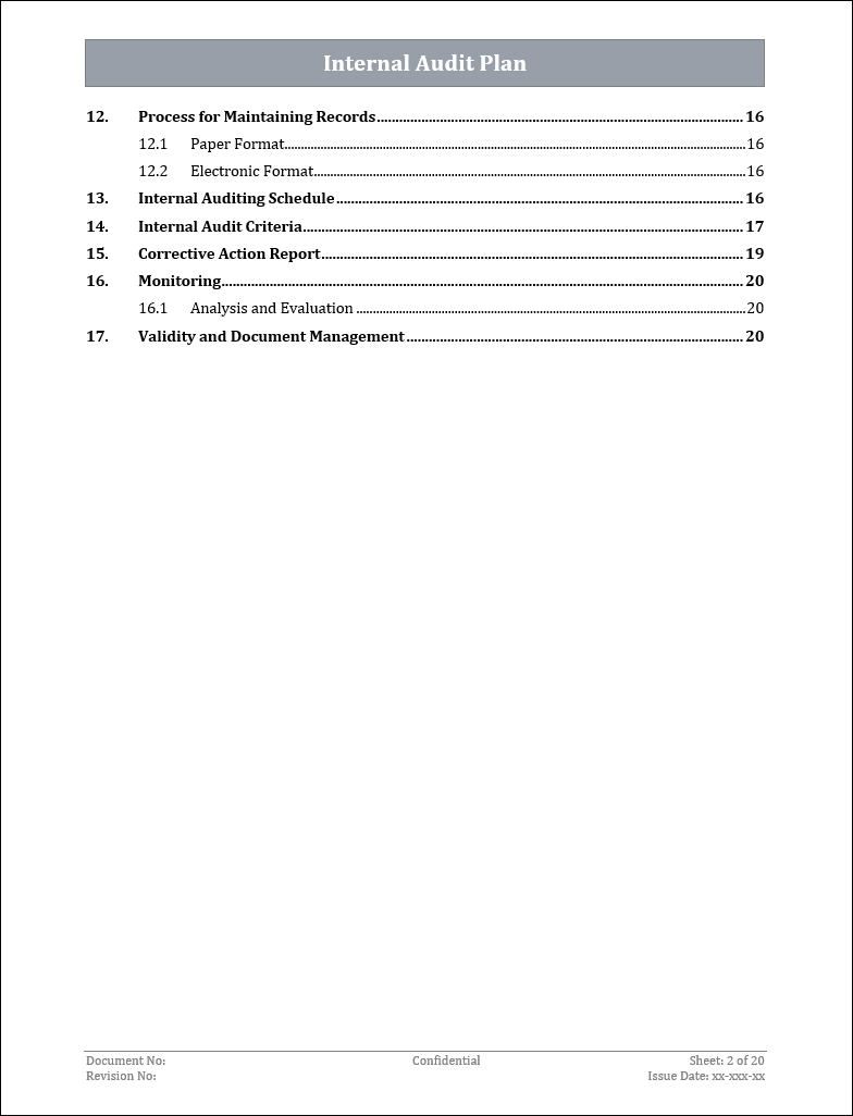 ISO 27001:2022 - Internal Audit Plan