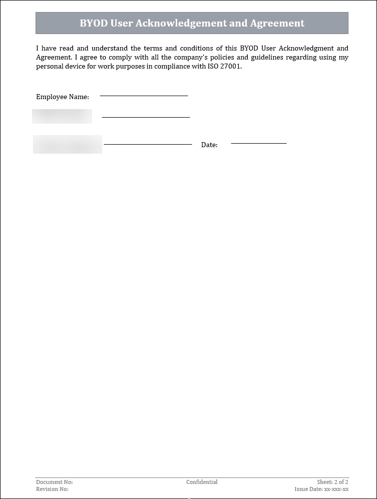 ISO 27001 BYOD User Acknowledgement And Agreement Template ISO ISO 27001 BYOD User Acknowledgement And Agreement Template ISO