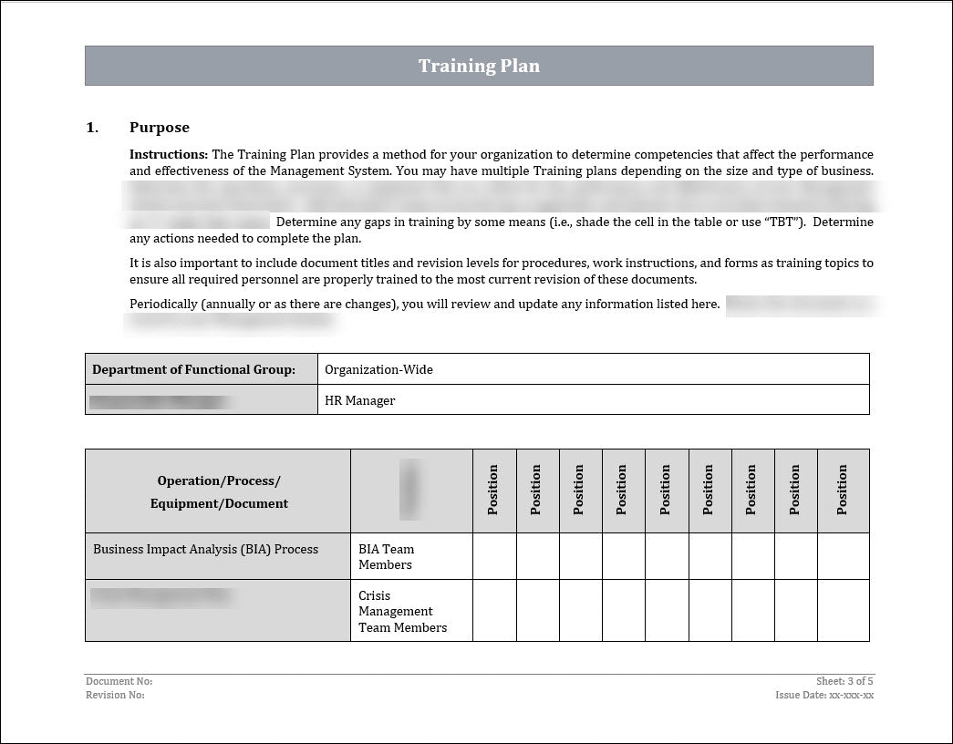 ISO 22301 Documentation Toolkit for Business Continuity