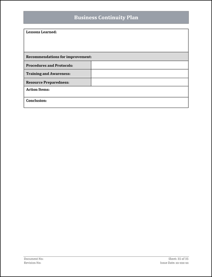 ISO 22301 Documentation Toolkit for Business Continuity