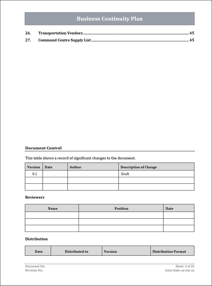 ISO 22301 Documentation Toolkit for Business Continuity