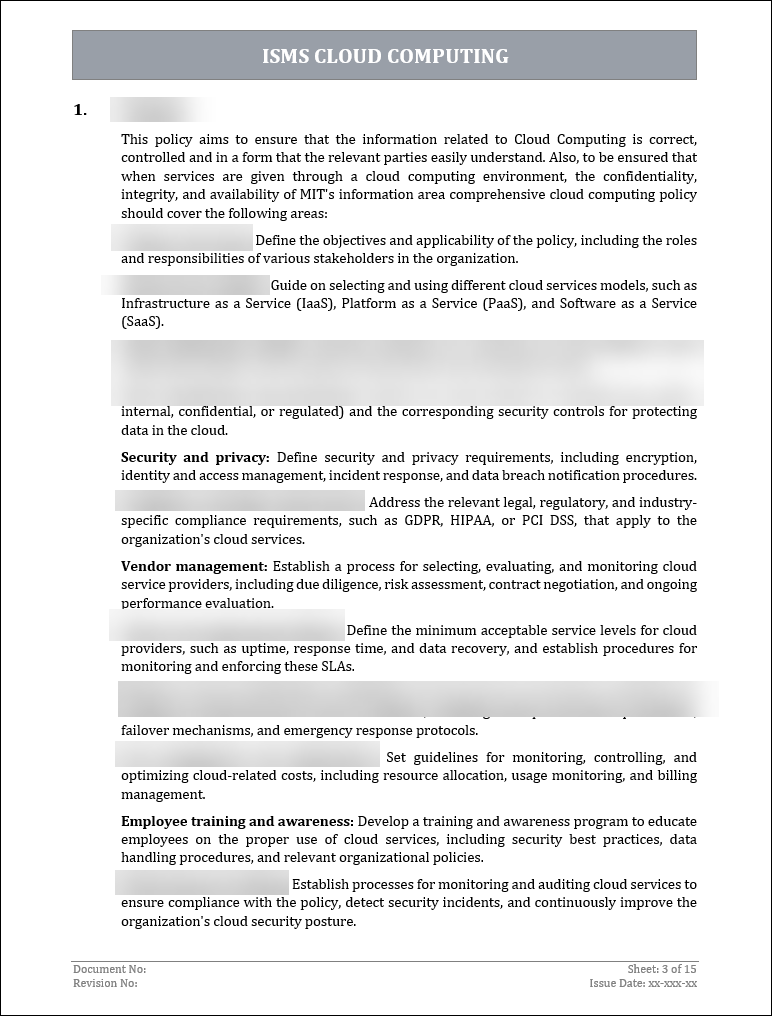 ISO of 27001:2022-Cloud Computing Policy