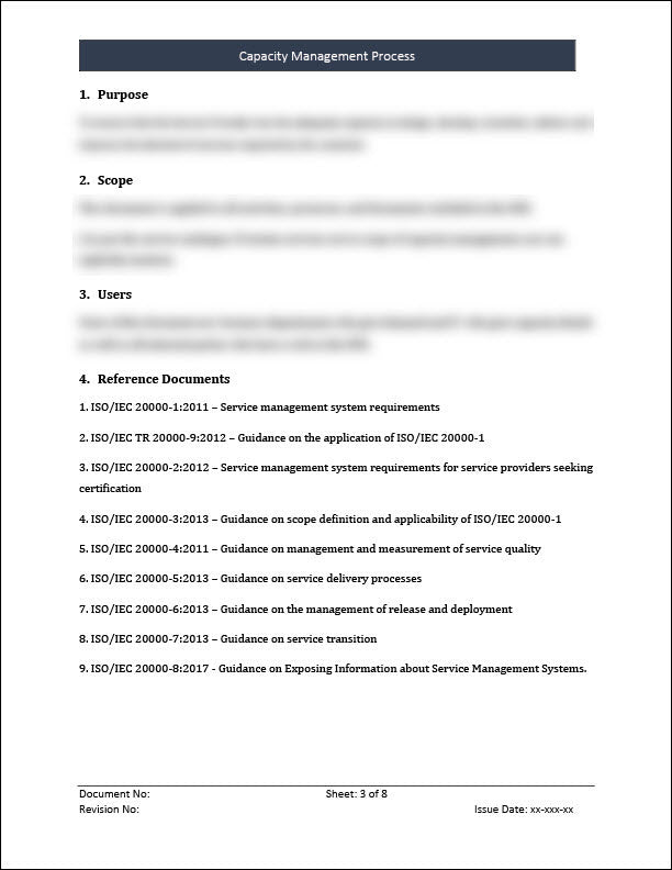 Capacity Management Process