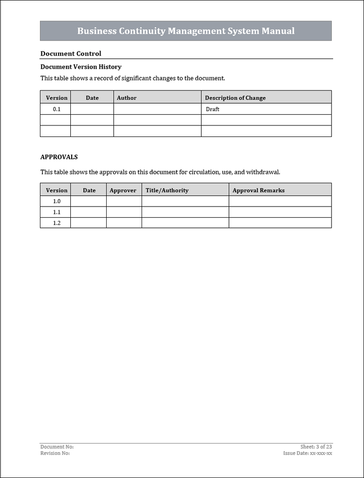 ISO 22301 Documentation Toolkit for Business Continuity