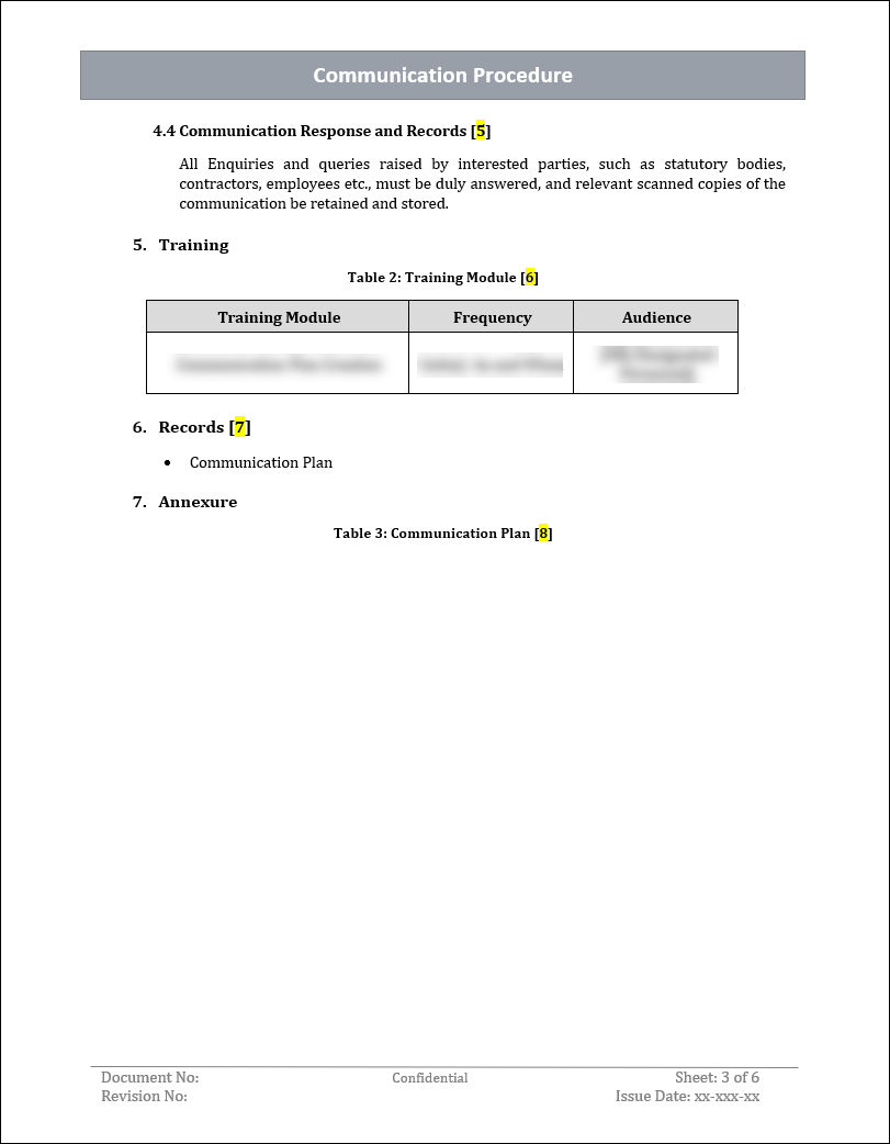 ISO 22301 Communication Procedure and Plan Template